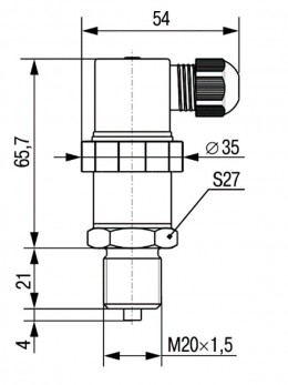 Штуцер з різьбою М20 × 1,5