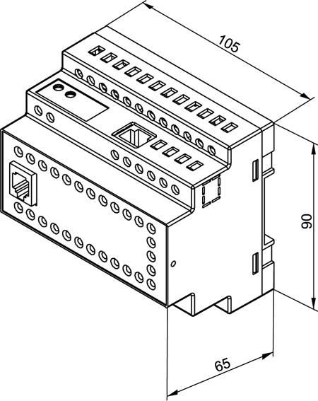 Габаритні і установочні розміри ПЛК150