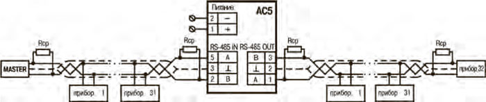 Схема підключення АС5
