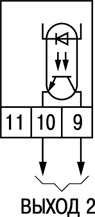 Схеми підключення вихідного пристрою 2 типу К