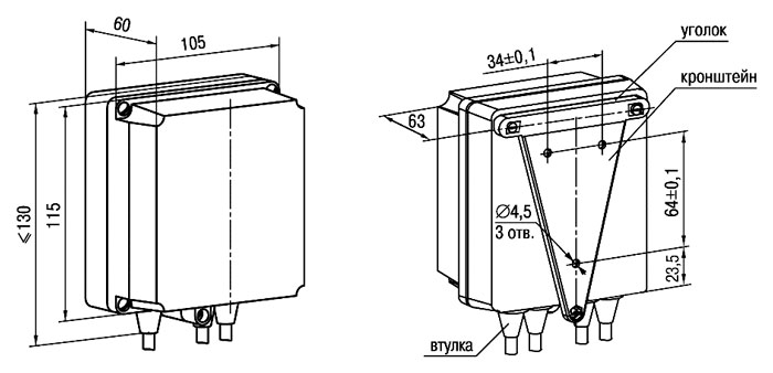 УЗС1. Настенное исполнение Н