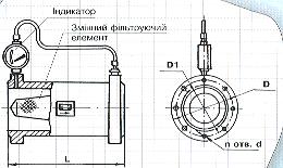 чертеж газового фильтра